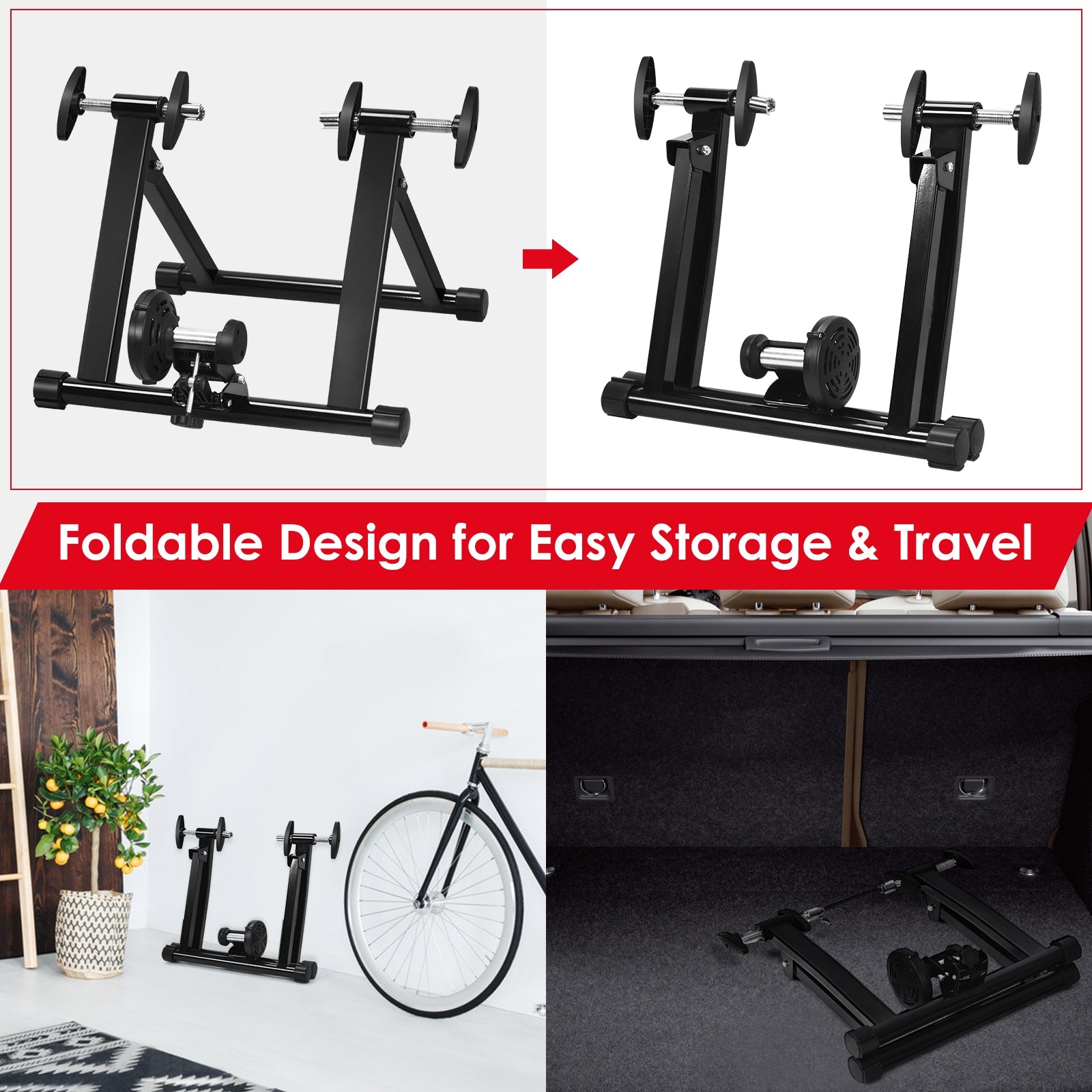 Portable Folding Steel Bicycle Exercise Stand Exercise Bikes at Gallery Canada