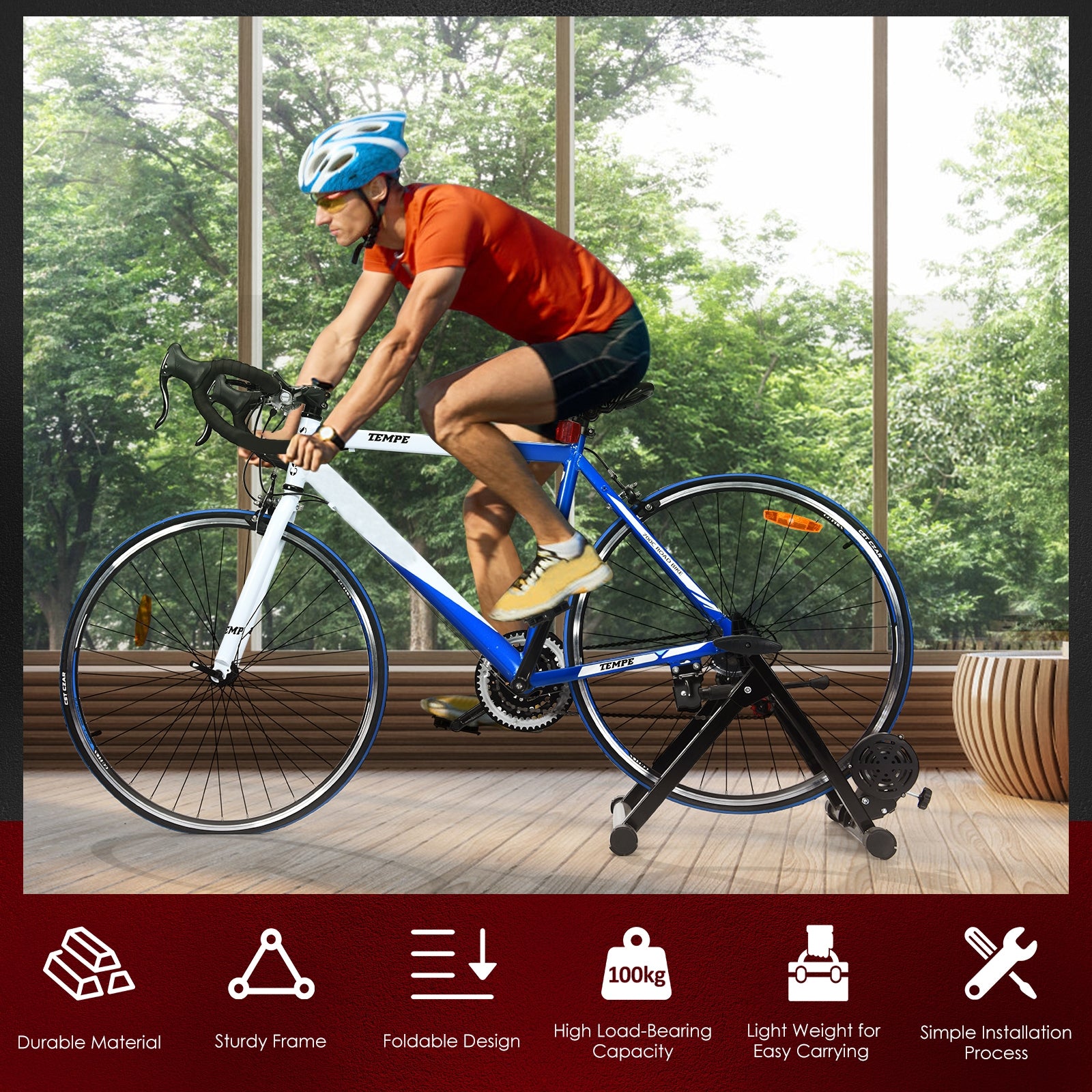 Portable Folding Steel Bicycle Exercise Stand Exercise Bikes at Gallery Canada