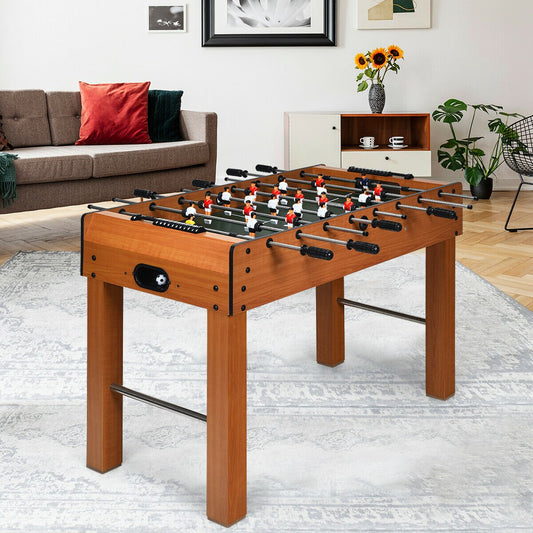 48 Inch Foosball Table Indoor Soccer Game, Brown - Gallery Canada