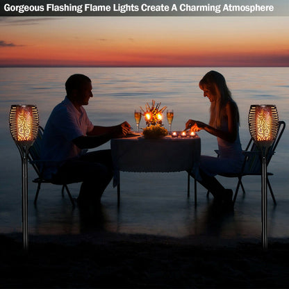 4 Pieces Solar Waterproof Flickering Dancing Flame Lamp - Gallery Canada