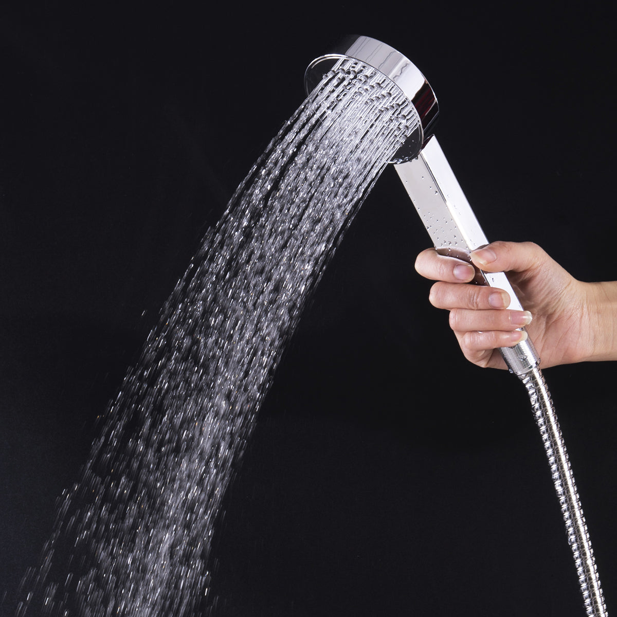 47 Inch Stainless Shower Panel with Massage Jets Hand Shower , Silver Shower Systems at Gallery Canada