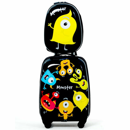 Kids Luggage Set, 12 Inch Backpack, 16 Inch Rolling Suitcase, Black Kids Luggage at Gallery Canada