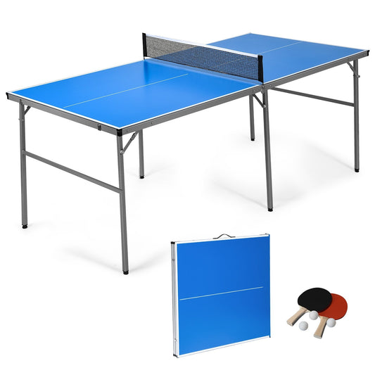 6’x3’ Portable Tennis Ping Pong Folding Table Indoor/Outdoor - Gallery Canada