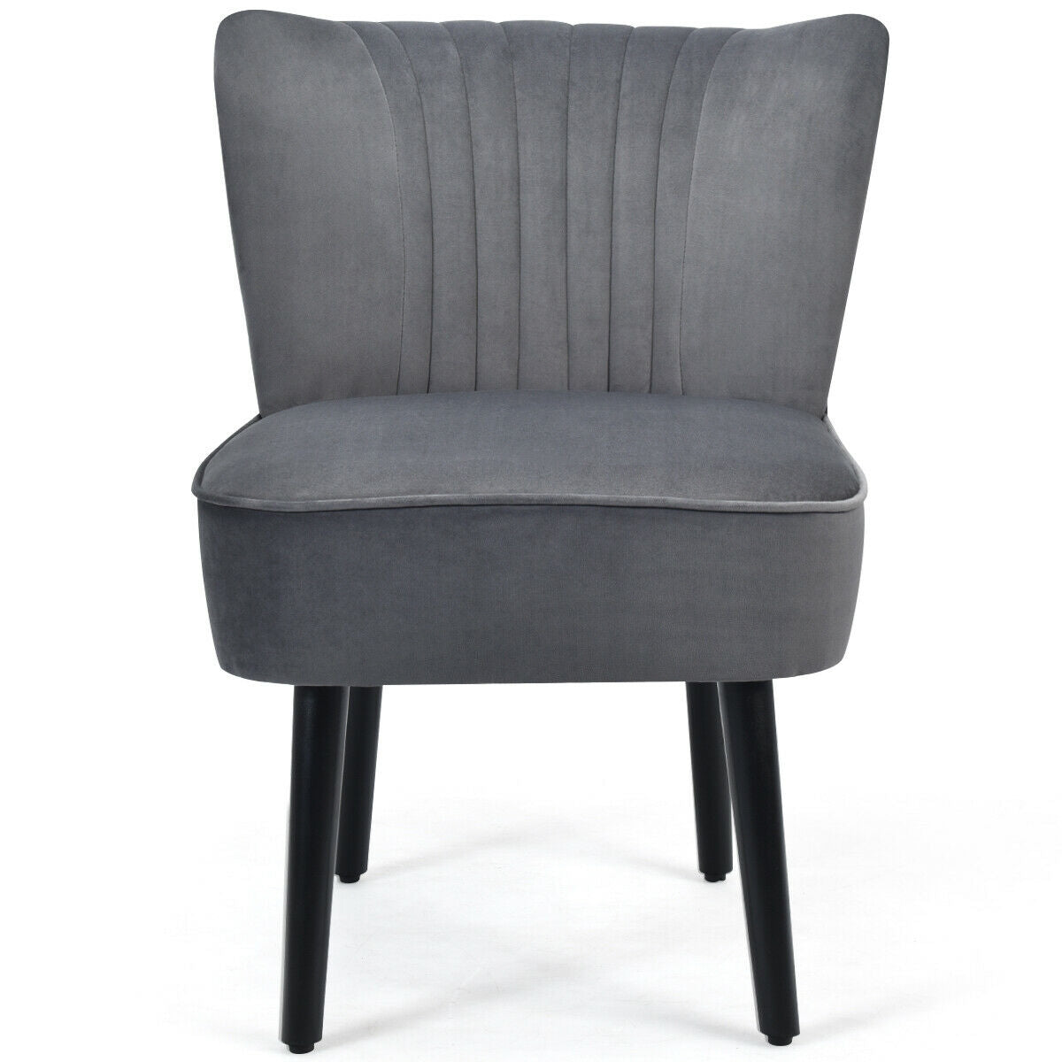 Set of 2 Armless Upholstered Leisure Accent Chair, Gray Accent Chairs at Gallery Canada