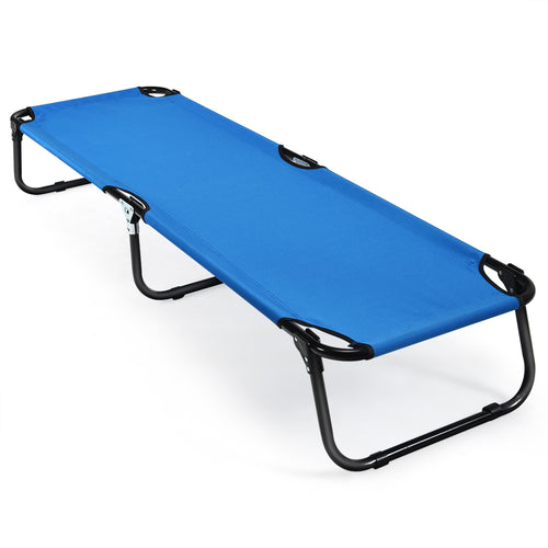 Outdoor Folding Camping Bed, Blue