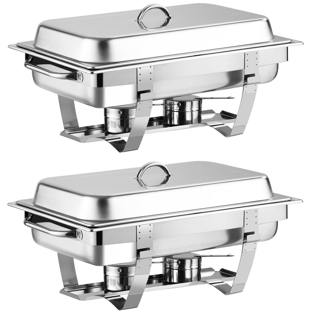 Stainless Steel Full-Size Chafing Dish, 2 Packs, Silver Food Warmers & Burners Silver at Gallery Canada