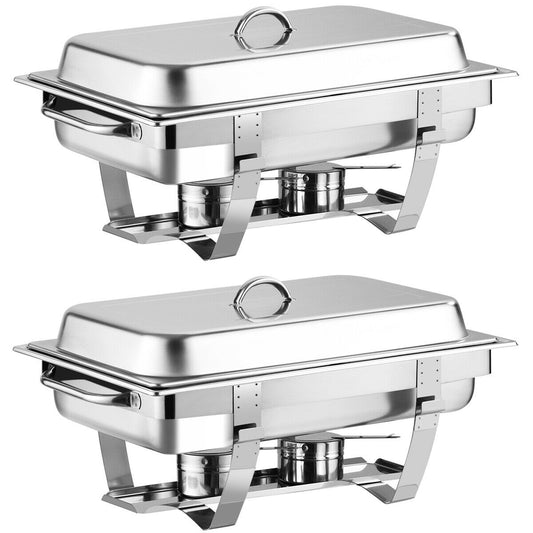 Stainless Steel Full-Size Chafing Dish, 2 Packs, Silver Food Warmers & Burners Silver at Gallery Canada