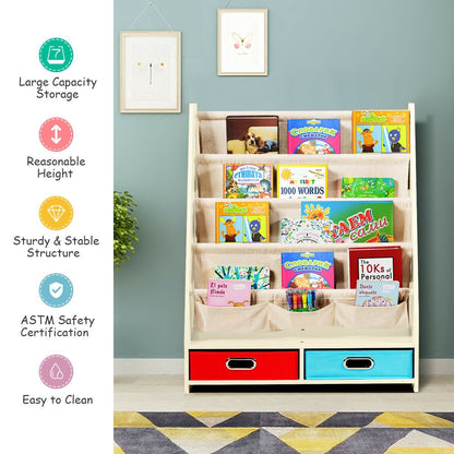 Kids Book and Toys Organizer Shelves, Beige - Gallery Canada