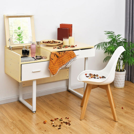 Makeup Table Writing Desk with Flip Top Mirror - Gallery Canada