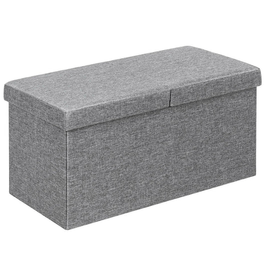 30" Folding Storage Ottoman with Lift Top, Light Gray - Gallery Canada