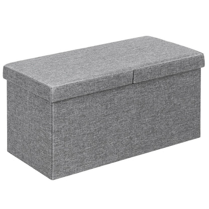 30 Inch Folding Storage Ottoman, Lift Top, Light Gray Shoe Racks & Storage Benches Light Gray at Gallery Canada
