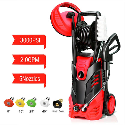3000 PSI Electric High Pressure Washer With Patio Cleaner, Red Pressure Washers at Gallery Canada