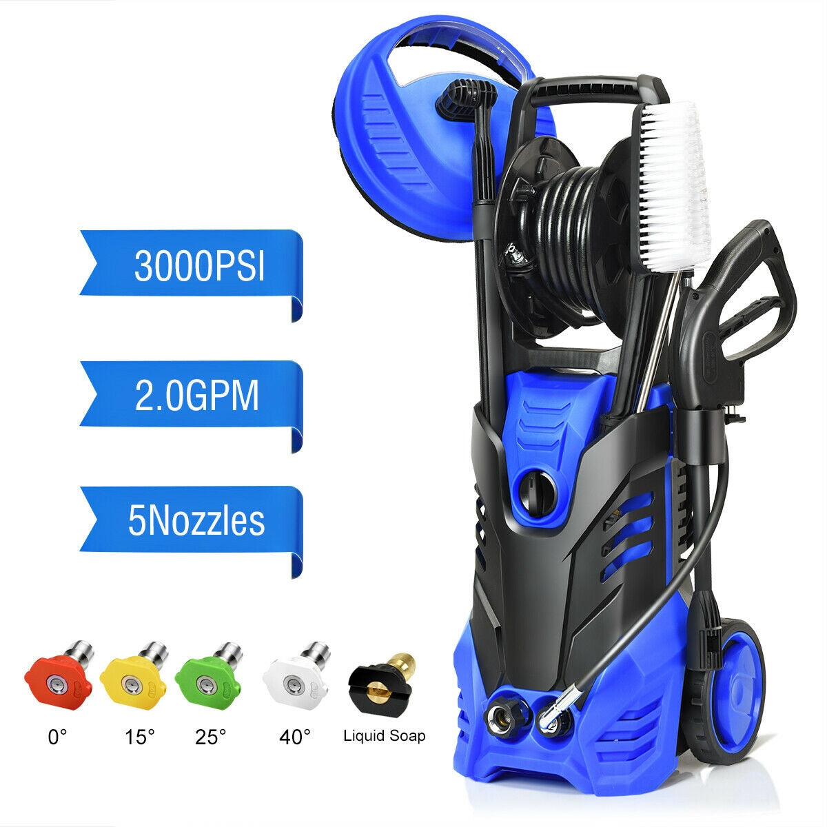 3000 PSI Electric High Pressure Washer With Patio Cleaner , Blue Pressure Washers at Gallery Canada