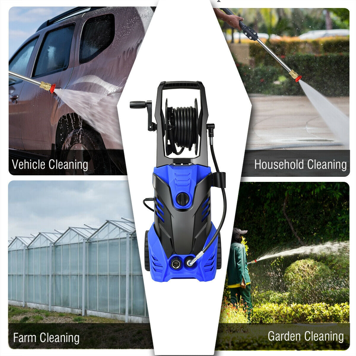 3000 PSI Electric High Pressure Washer With Patio Cleaner , Blue Pressure Washers at Gallery Canada