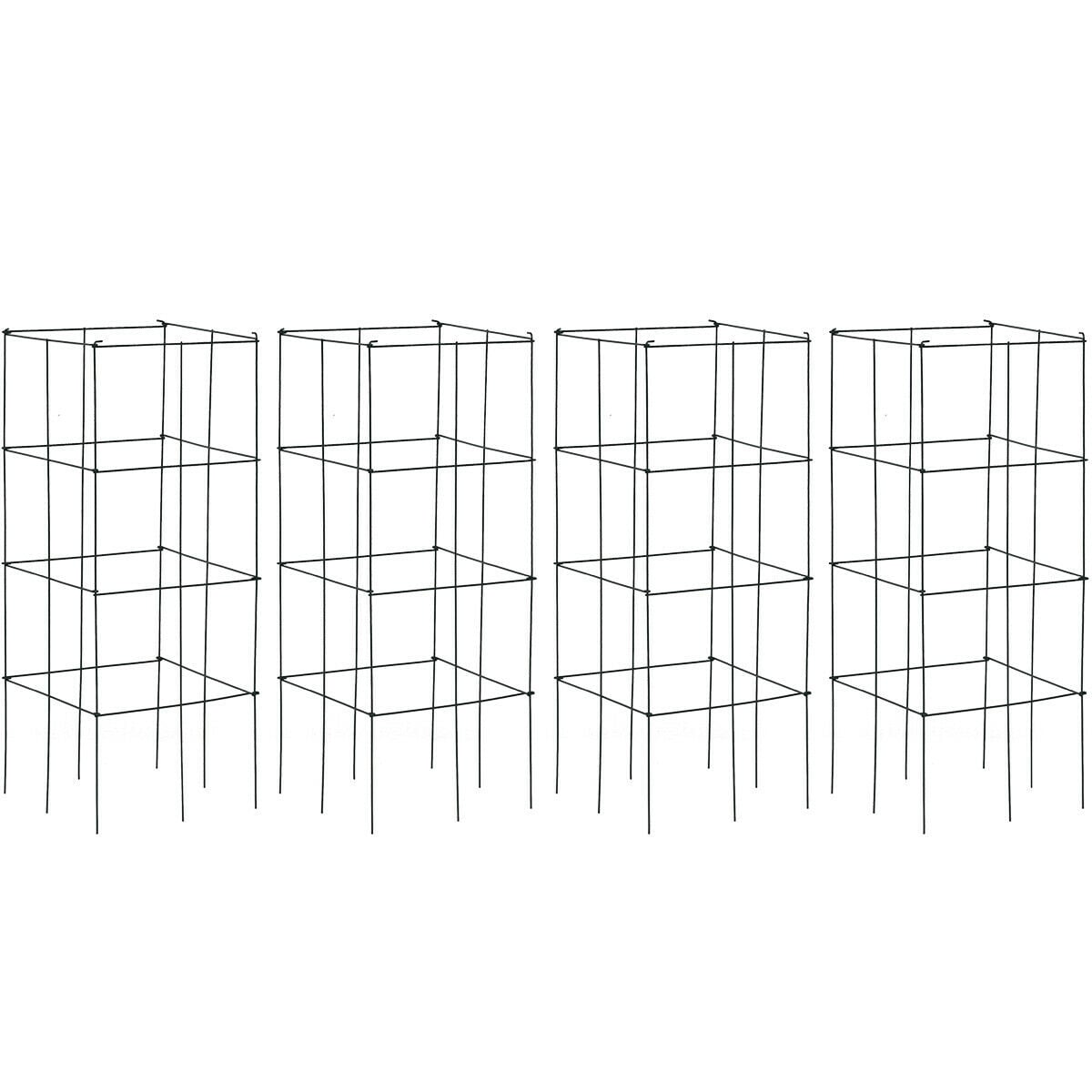 4 Pack Garden Trellis For Climbing Plants, Black Plant Stands Black at Gallery Canada