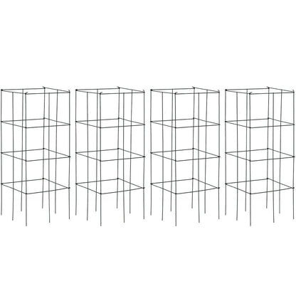 4 Pack Garden Trellis For Climbing Plants, Black Plant Stands Black at Gallery Canada