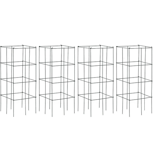 4 Pack Garden Trellis For Climbing Plants, Black Plant Stands Black at Gallery Canada