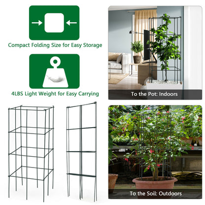 4 Pack Garden Trellis For Climbing Plants, Black Plant Stands at Gallery Canada