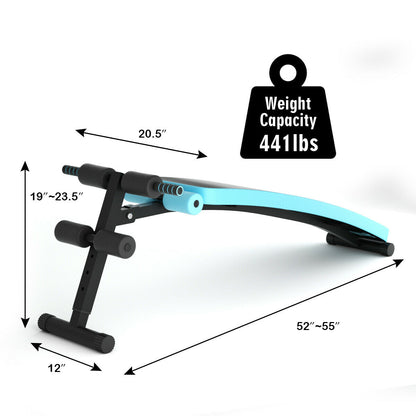 Adjustable Folding Weight Bench, Sit-Up Board, Blue Benches Racks & Bars at Gallery Canada
