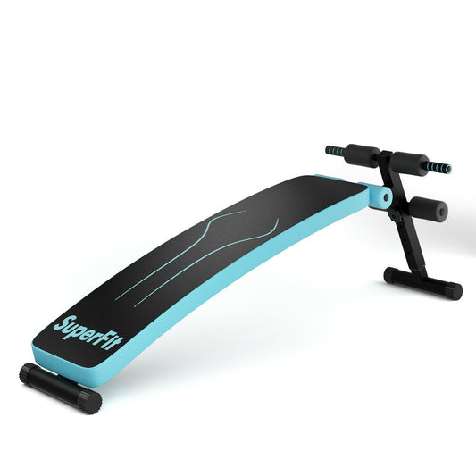 Adjustable Folding Weight Bench, Sit-Up Board, Blue Benches Racks & Bars Blue at Gallery Canada