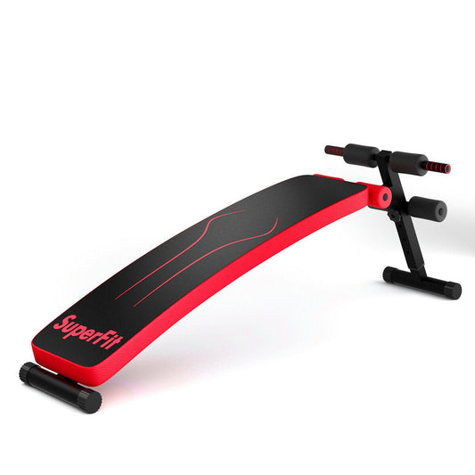 Folding Weight Bench, Adjustable Sit-Up Board, Red Benches Racks & Bars Red at Gallery Canada