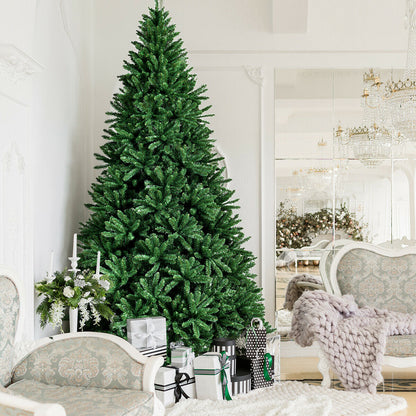 9 Feet Hinged Premium Artificial PVC Christmas Tree with Solid Metal Stand , Green Christmas Tree at Gallery Canada
