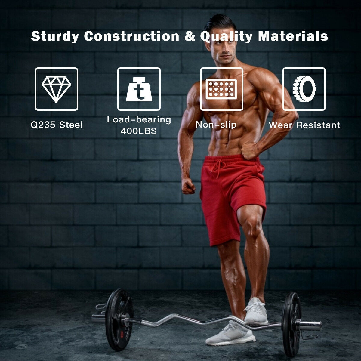 47 Inch Chrome Steel Home Gym Fitness Equipment Bar, Silver Benches Racks & Bars at Gallery Canada