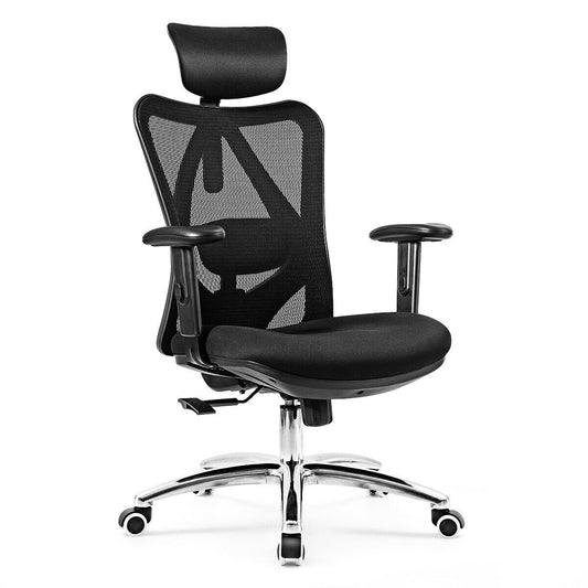 Adjustable Height Mesh Swivel High Back Office Chair, Black - Gallery Canada