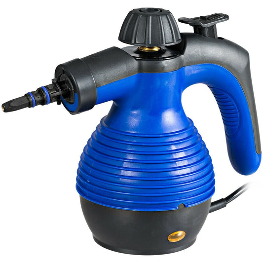 1050W Multi-Purpose Handheld Pressurized Steam Cleaner, Blue - Gallery Canada
