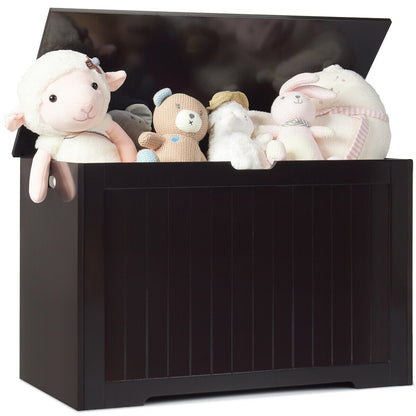 Toy Box Wooden Toy Organizer with Flip-Top Lid, Brown - Gallery Canada