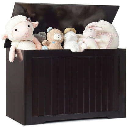 Toy Box Wooden Toy Organizer with Flip-Top Lid, Brown Kids Storage at Gallery Canada