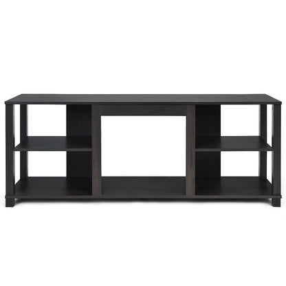 2-Tier TV Storage Cabinet Console with Adjustable Shelves, Black Entertainment Centers & TV Stands at Gallery Canada