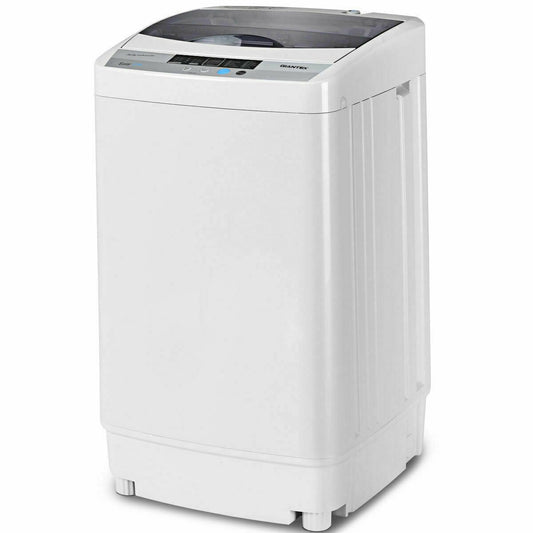 9.92 lbs Full-automatic Washing Machine with 10 Wash Programs, Gray - Gallery Canada