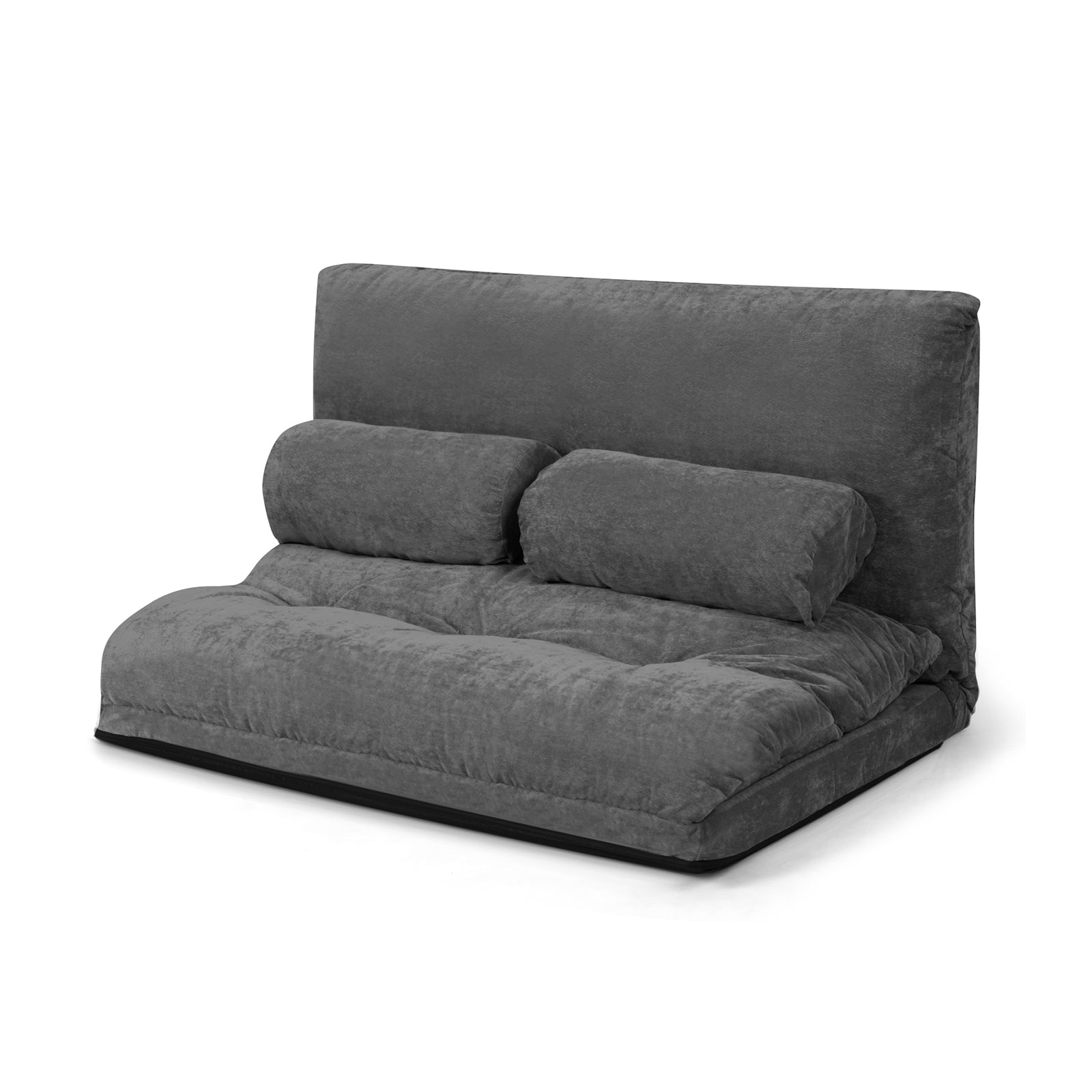 6-Position Adjustable Sleeper Lounge Couch, Gray Floor Chairs Gray at Gallery Canada
