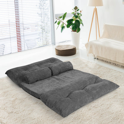6-Position Adjustable Sleeper Lounge Couch, Gray Floor Chairs at Gallery Canada