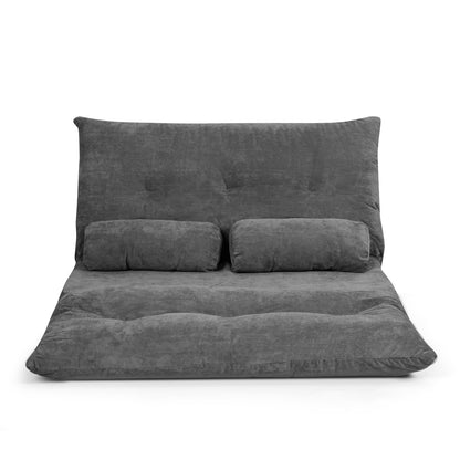 6-Position Adjustable Sleeper Lounge Couch, Gray Floor Chairs at Gallery Canada