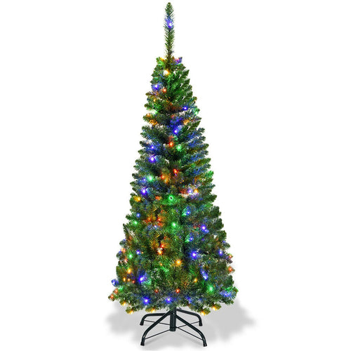 Artificial Pencil Christmas Tree, 4.5ft, Green