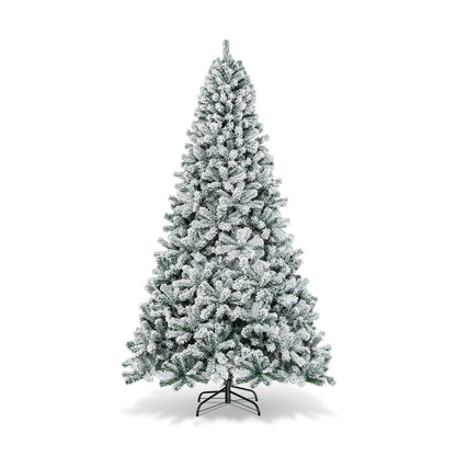 9 Feet Artificial Christmas Tree, Premium Snow Flocked Hinged, White Christmas Tree at Gallery Canada