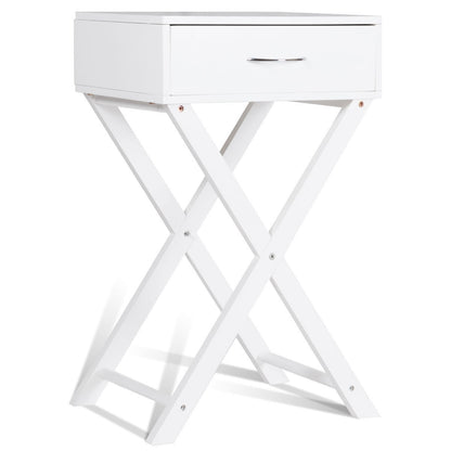 Modern X-Shape Accent Side End Table, White End & Side Tables at Gallery Canada