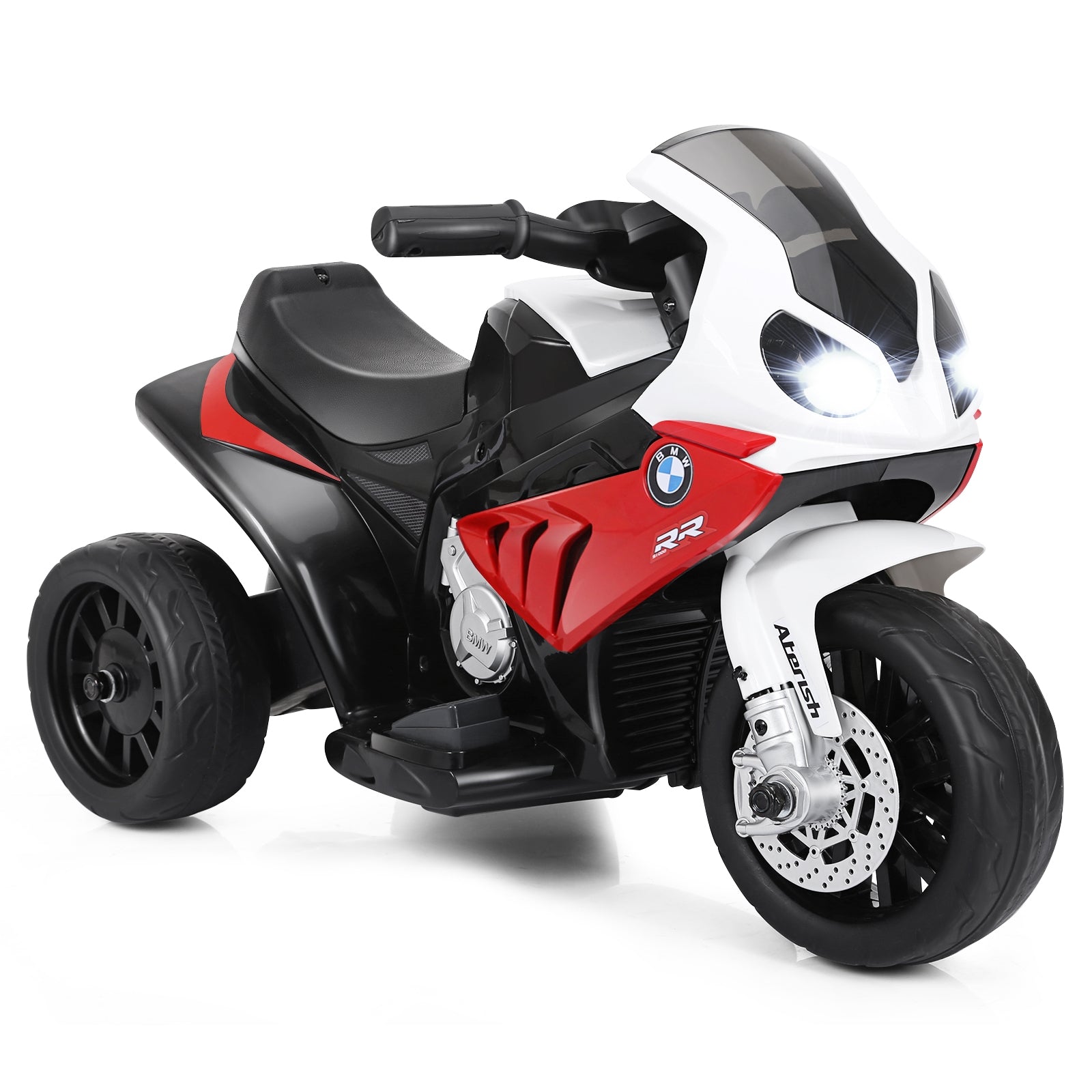 6V Kids 3 Wheel Electric Motorcycle, Red Powered Ride On Toys Red at Gallery Canada