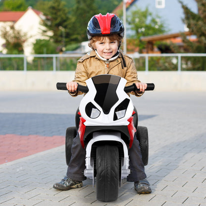 6V Kids 3 Wheels Riding BMW Licensed Electric Motorcycle, Red - Gallery Canada