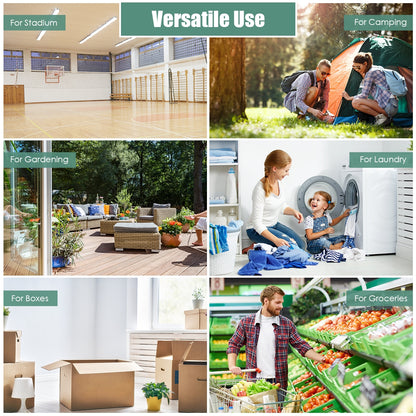 Folding Shopping Cart Basket Rolling Trolley with Adjustable Handle, Black Kitchen Tools at Gallery Canada