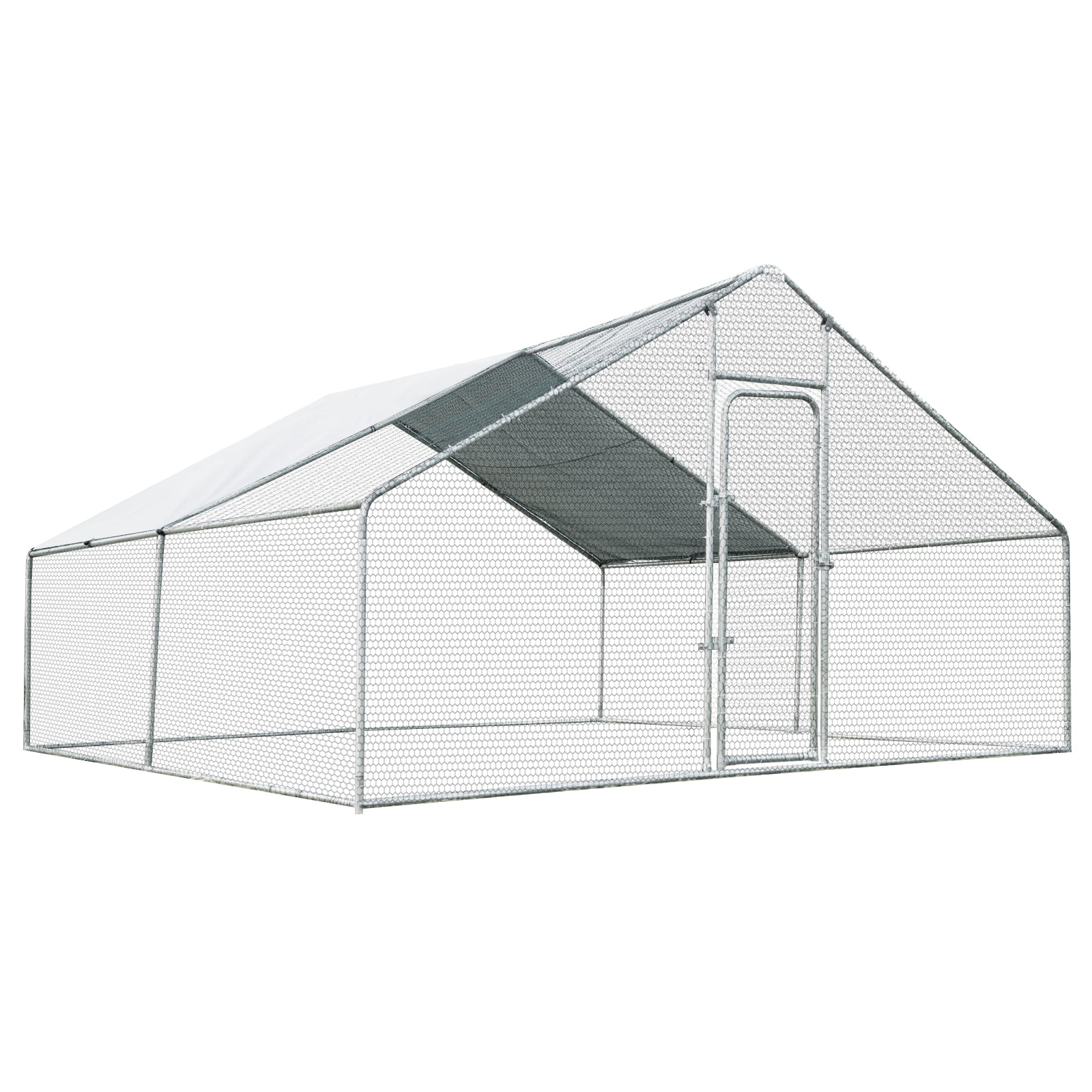 13 x 13 Feet Walk-In Chicken Coop, Waterproof Cover, White Chicken Coops at Gallery Canada