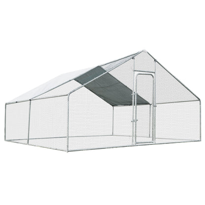 13 x 13 Feet Walk-In Chicken Coop, Waterproof Cover, White Chicken Coops at Gallery Canada