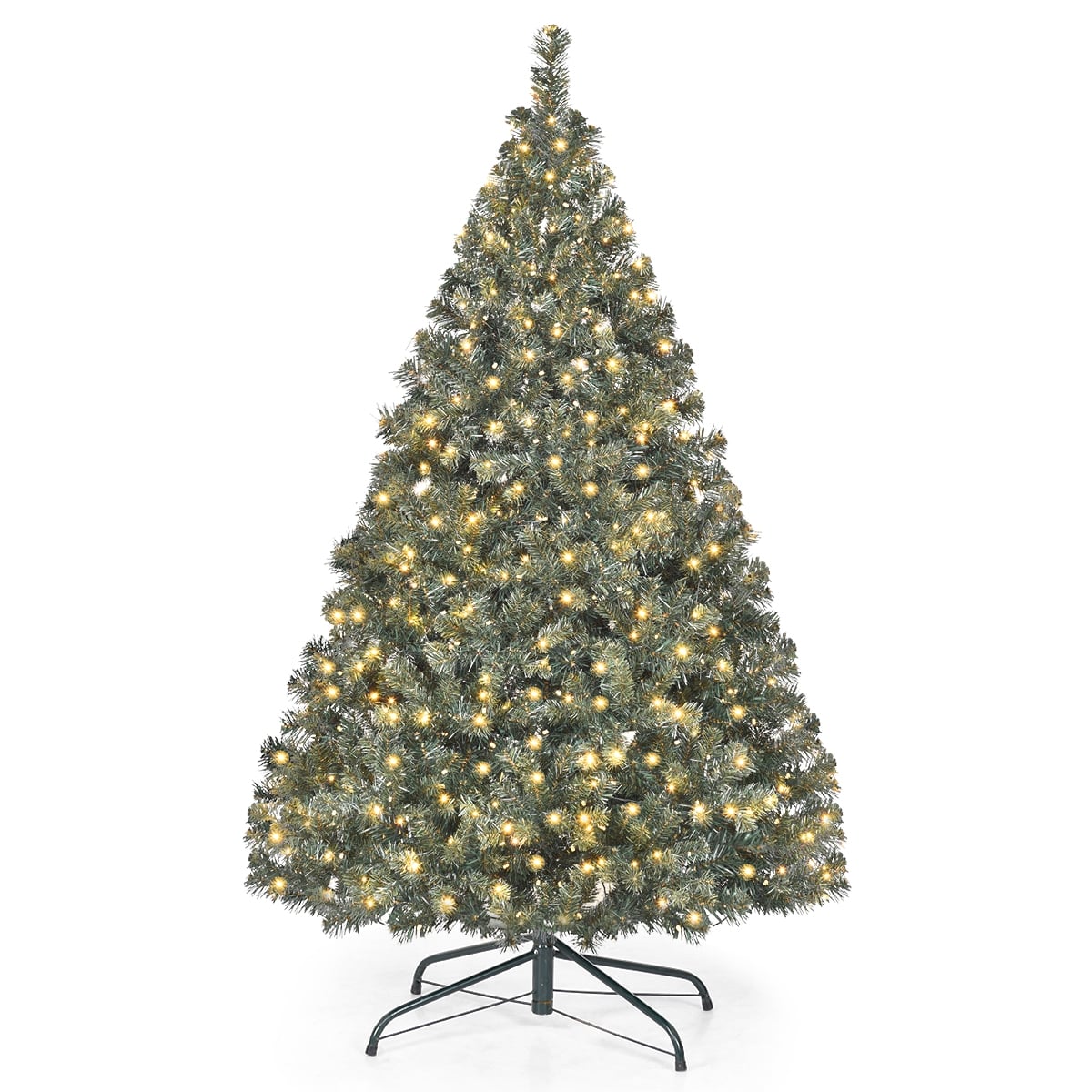 4.5 Feet PVC Pre-lit Artificial Hinged Christmas Tree , Green Christmas Tree Green at Gallery Canada