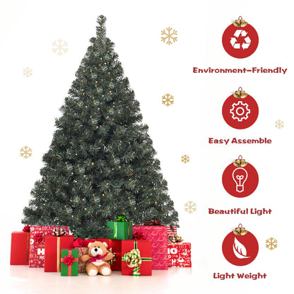 4.5 Feet PVC Pre-lit Artificial Hinged Christmas Tree , Green Christmas Tree at Gallery Canada