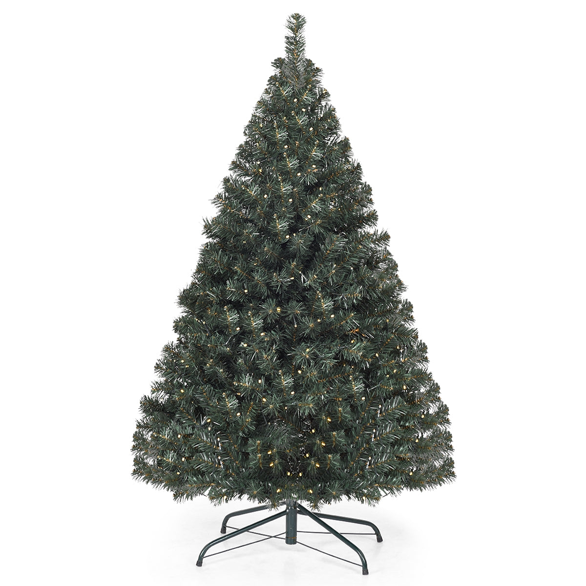 4.5 Feet PVC Pre-lit Artificial Hinged Christmas Tree , Green Christmas Tree at Gallery Canada