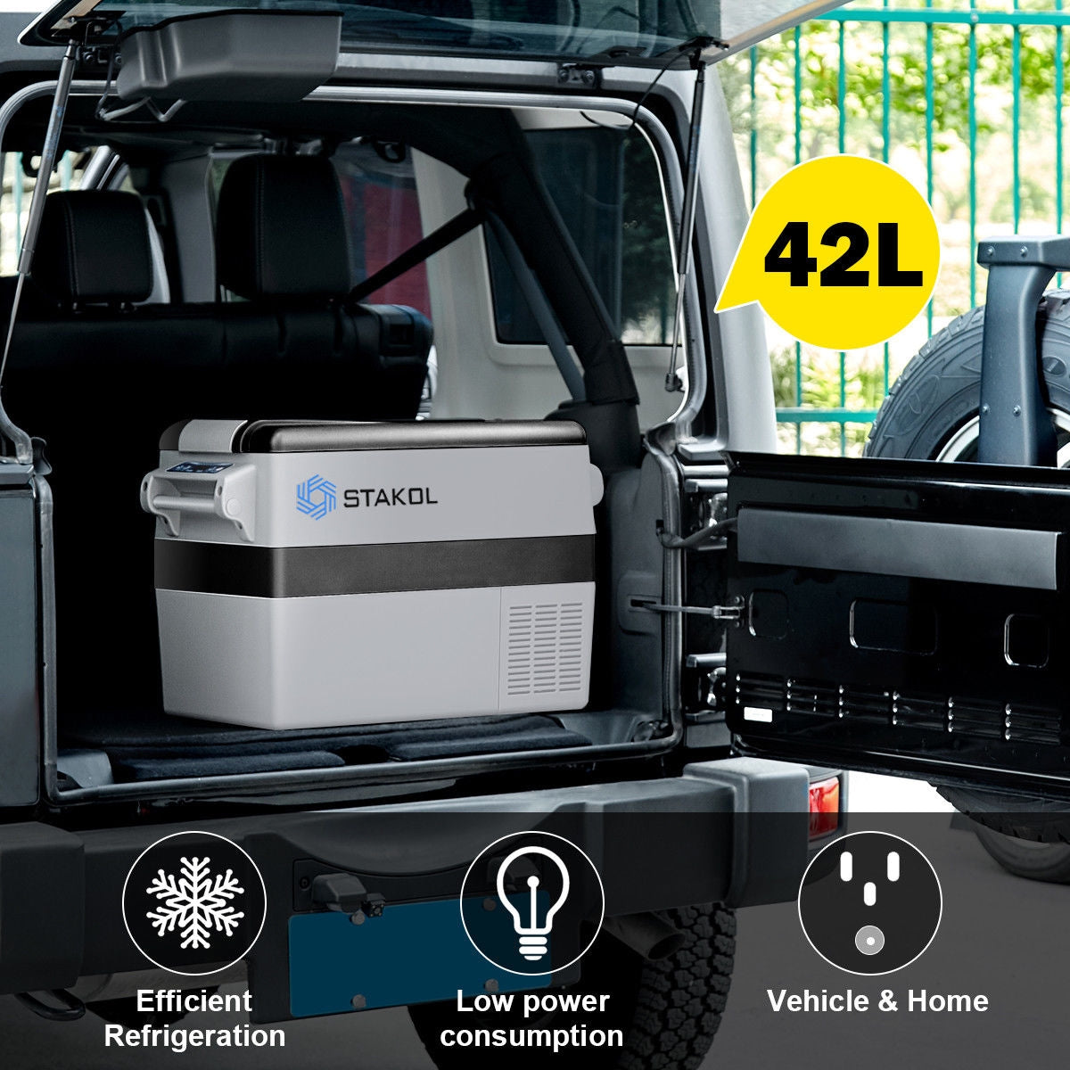 44 Quarts Camping Portable Electric Car Cooler Refrigerator Coolers at Gallery Canada