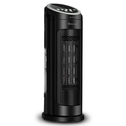 1500 W LED Portable Oscillating PTC Ceramic Space Heater, Black Space Heaters Black at Gallery Canada