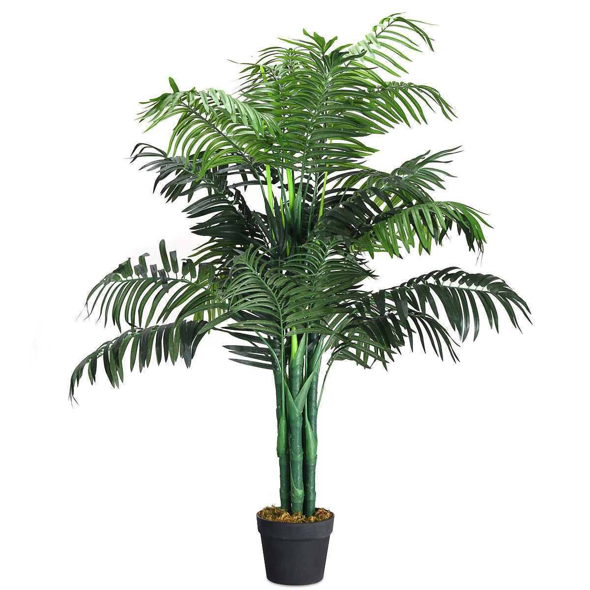 3.5 Feet Artificial Areca Palm Silk Tree, With Basket, Green
